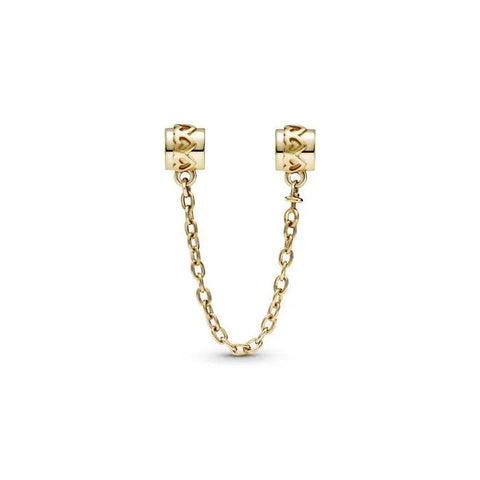 Hearts Safety Chain -Gold Plated