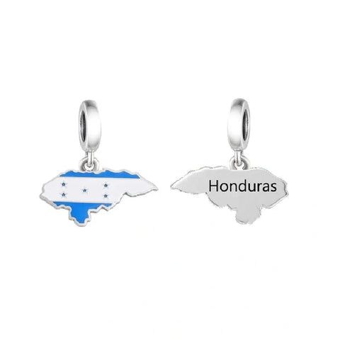 jewlouli honduras-map-dangle-pandora-charm-jewelry fits pandora bracelet