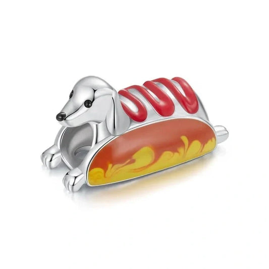 jewlouli hot dog dachshund charm jewlouli jewelry fits pandora bracelet