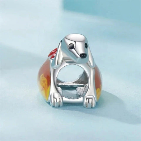 jewlouli hot dog dachshund charm jewlouli jewelry fits pandora bracelet