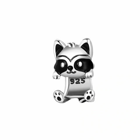 jewlouli hugging raccoon pandora charm jewelry fits pandora bracelet