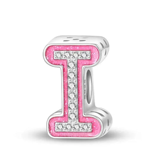 I pink charm letter