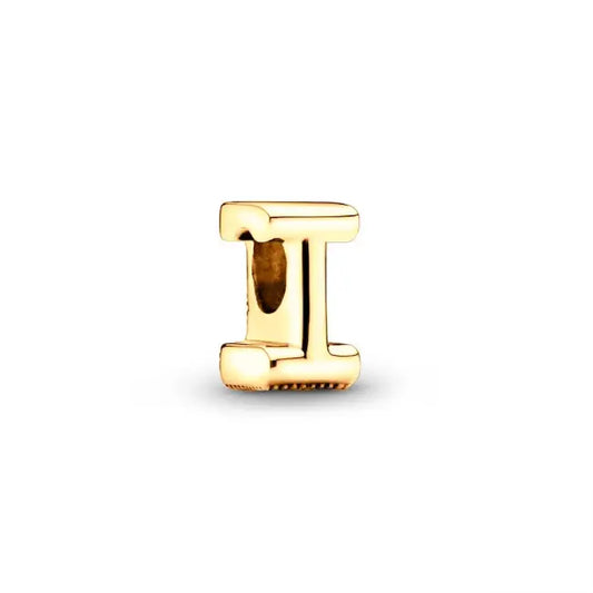 I gold charm letter for pandora bracelets