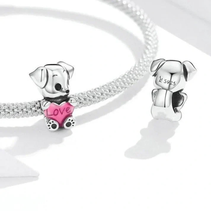 i-love-my-dog-charm fits Pandora bracelet affordable charm Jewelry