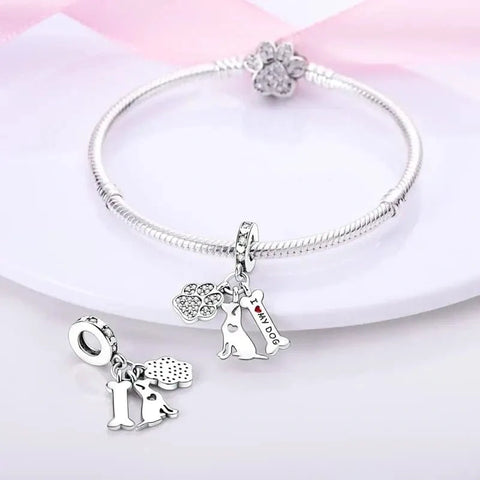 jewlouli i love my dog pandora charm jewelry fits pandora bracelet