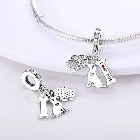 jewlouli i love my dog pandora charm jewelry fits pandora bracelet