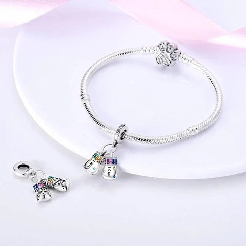jewlouli i-will-i-can-boxing-gloves-dangle-pandora-charm-jewelry__ fits pandora bracelet