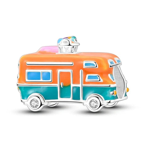 Ice Cream Van Orange Charm - Ice Cream Van Orange Charm