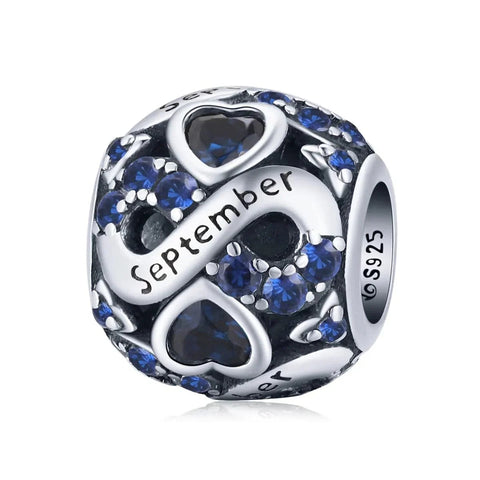 Infinite Love Zircon Heart Birthstone Charms - Infinite Love Zircon Heart Birthstone Charms