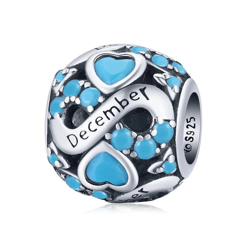 jewlouli infinite love zircon heart birthstone charmscharmjewlouli jewelry fits pandora bracelet