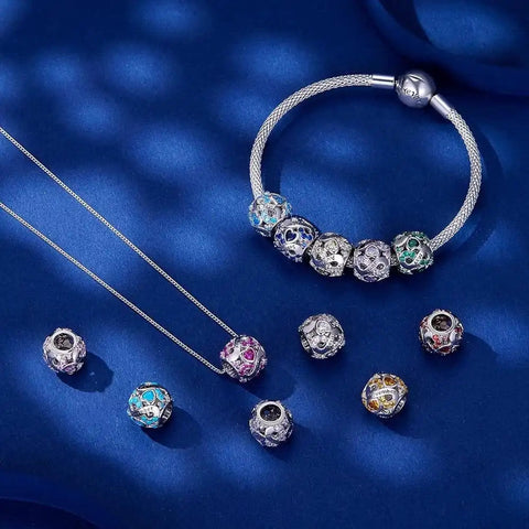 Infinite Love Zircon Heart Birthstone Charms - Infinite Love Zircon Heart Birthstone Charms
