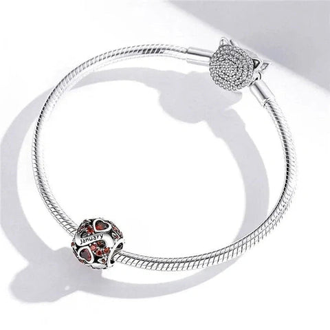 Infinite Love Zircon Heart Birthstone Charms - Infinite Love Zircon Heart Birthstone Charms