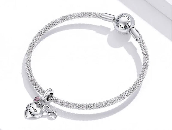 Loving Sister Heart Charm - Loving Sister Heart Charm