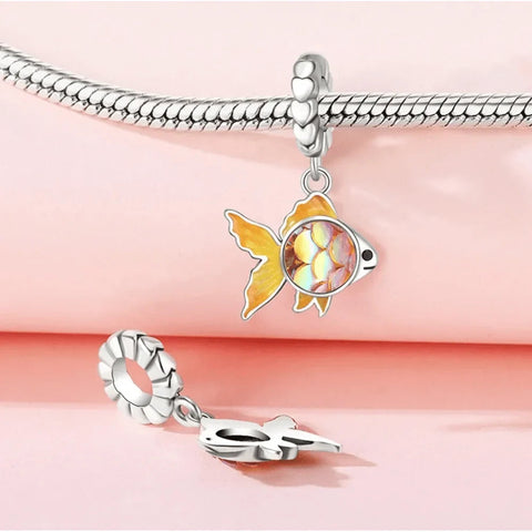 Iridescent Goldfish Dangle Charm
