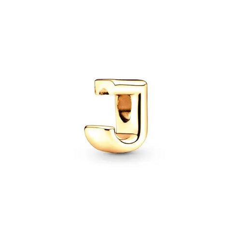 J Letter Gold charm letter