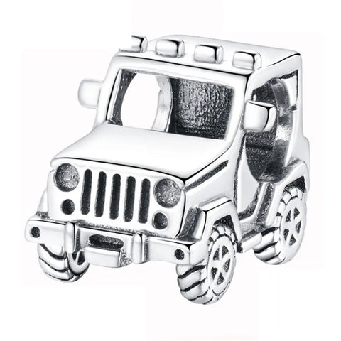 Jeep Car Bead SilverCharm - Jeep Car Bead SilverCharm