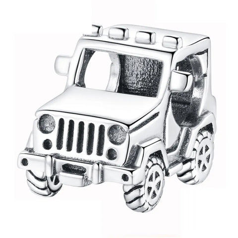 Jeep Car Bead SilverCharm