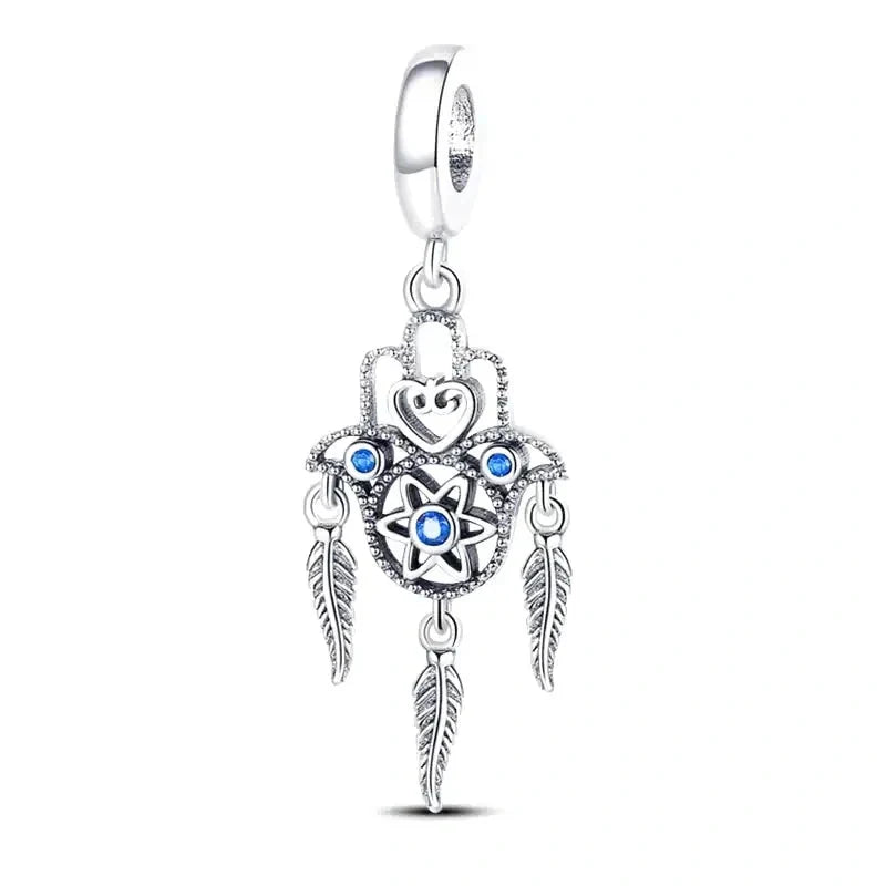 khamsa-dream-catcher-charm fits Pandora bracelet affordable charm Jewelry