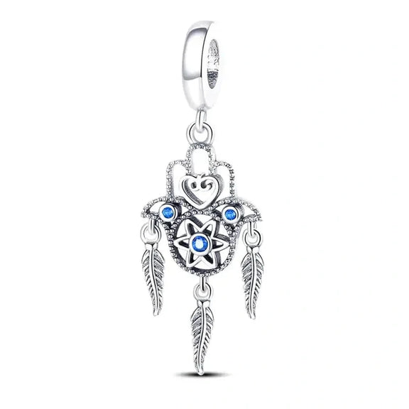 Khamsa Dream Catcher Charm - khamsa-dream-catcher-charm fits Pandora bracelet affordable charm Jewelry