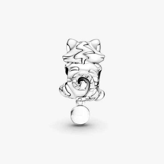 Kitten & Yarn Ball Charm - Cute kitten and yarn ball charm, adds a touch of whimsy to charm bracelets