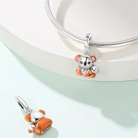 jewlouli koala love baby hug dangle pandora charm jewelry fits pandora bracelet