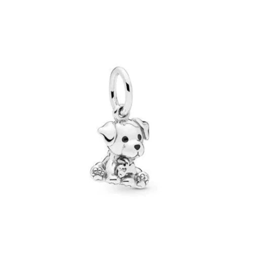 Labrador Puppy Dangle Charm - Adorable labrador puppy charm, ideal for pet lovers and animal-themed jewelry.