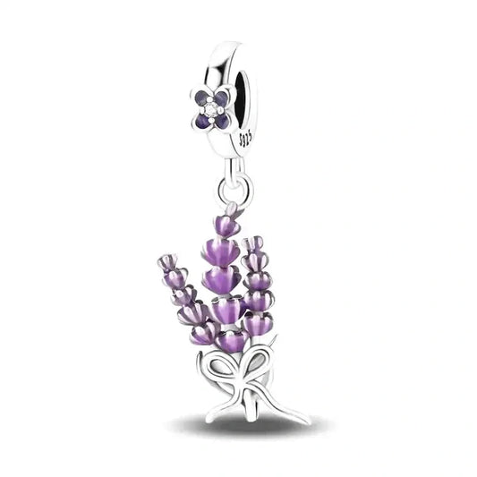 lavender-charm affordable Pandora fits bracelet Jewelry charm