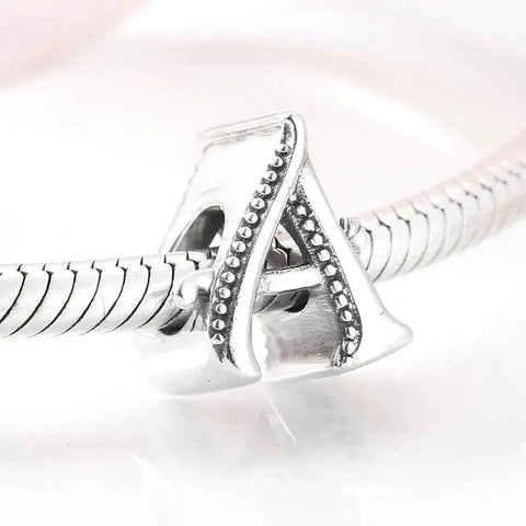 Silver Letter A Charm