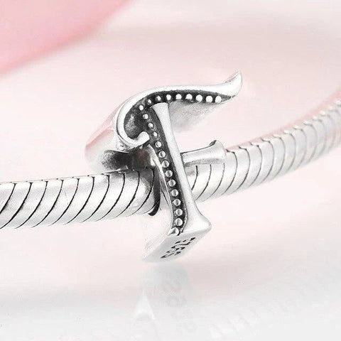 Silver Letter F Charm - Silver Letter F Charm