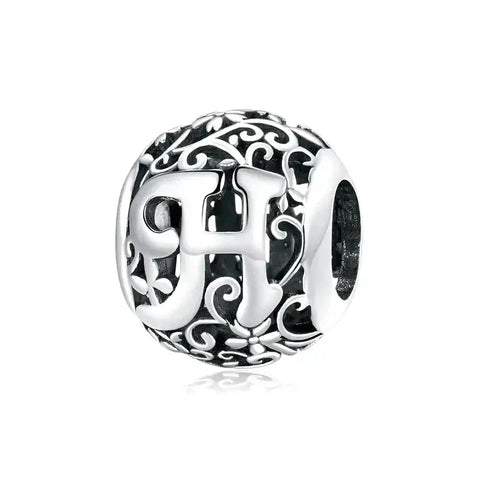 Letter H Bead - Fits pandora Bracelet