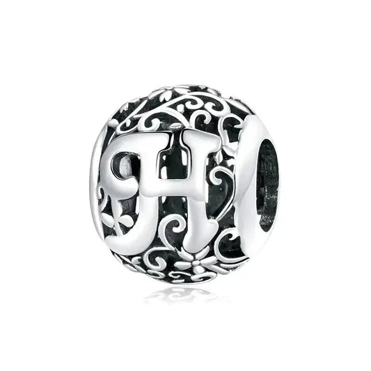 Letter H Bead - Fits pandora Bracelet