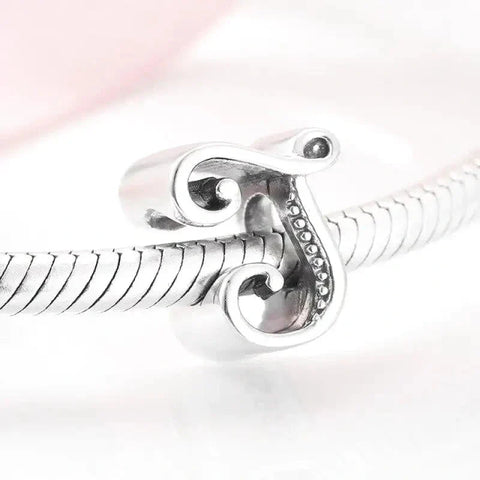 Silver Letter J Charm