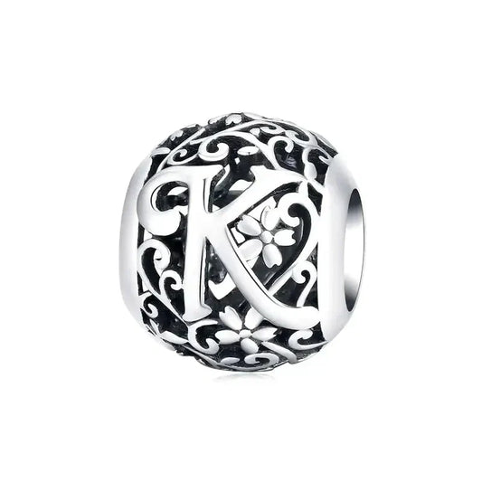 Letter K Bead - Fits pandora Bracelet