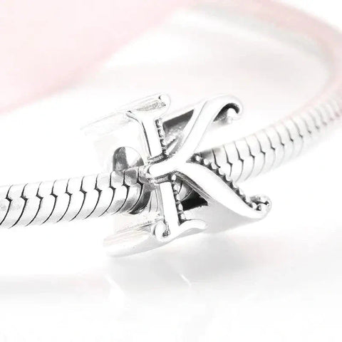 Silver Letter K Charm - Silver Letter K Charm