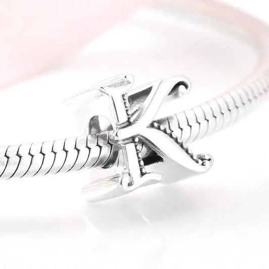 Silver Letter K Charm