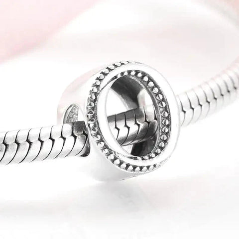 Silver Letter O Charm