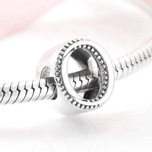 Silver Letter O Charm