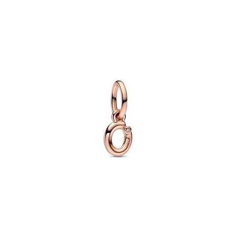 Letter o Script Alphabet Dangle Charm - Pandora Rose - Letter O Script Alphabet Dangle Charm Pandora Rose - Stylish letter O charm in script design, crafted in beautiful Pandora Rose.