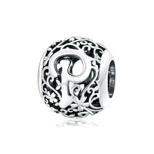Letter P Bead - Fits pandora Bracelet