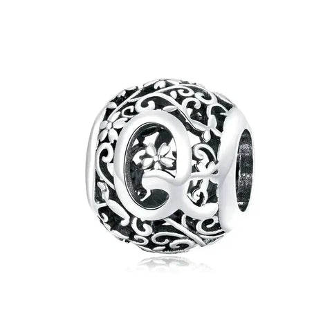 Letter Q Bead - Fits pandora Bracelet