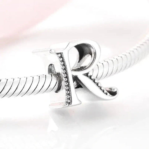 Silver Letter R Charm - Silver Letter R Charm