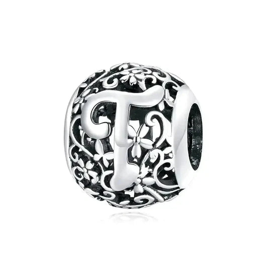 Letter T Bead - Fits pandora Bracelet