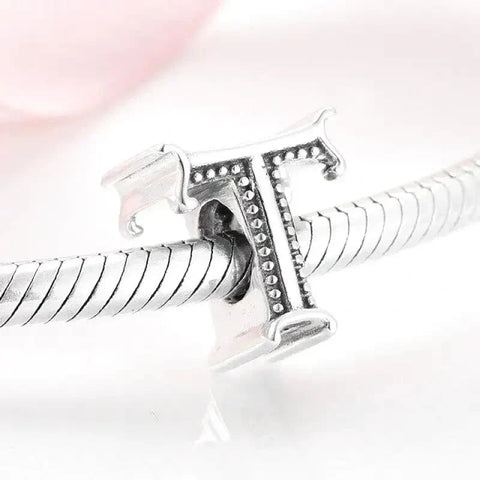 Silver Letter T Charm