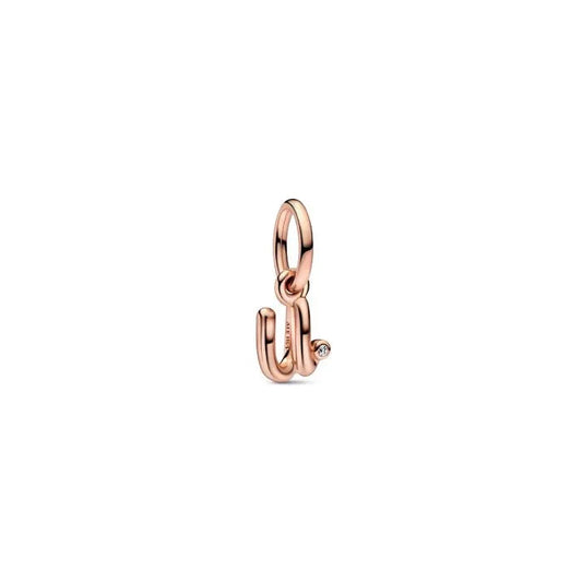 Letter u Script Alphabet Dangle Charm