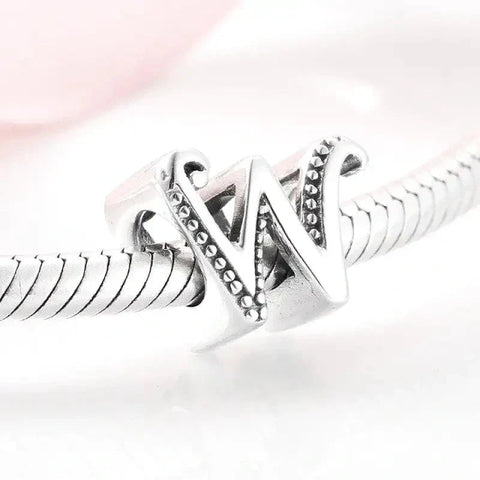 Silver Letter W Charm