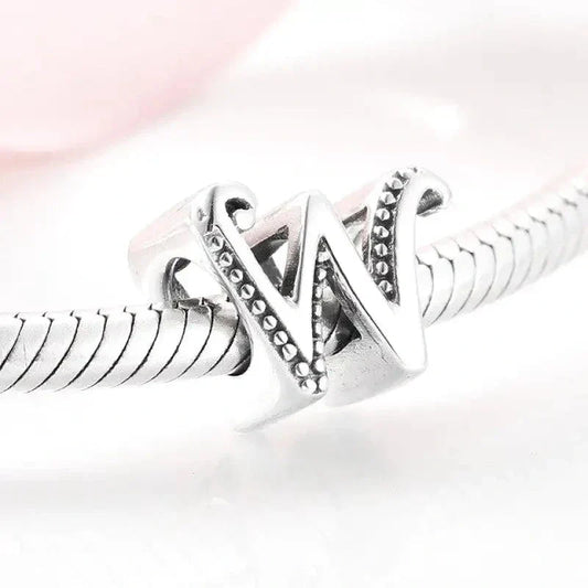 Silver Letter W Charm