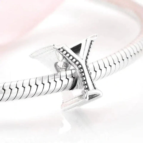 Silver Letter Y Charm