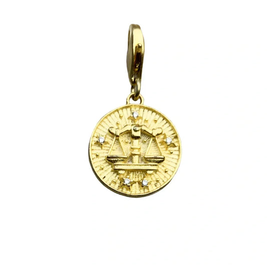 Libra Gold Pendant Charm