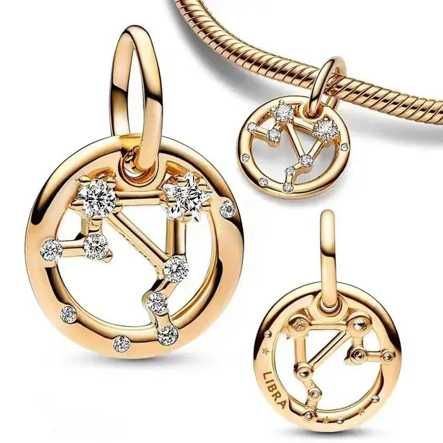 Libra Zodiac Dangle Charm Pandora Shine - Libra zodiac charm in Pandora Shine, ideal for those born under the Libra sign.