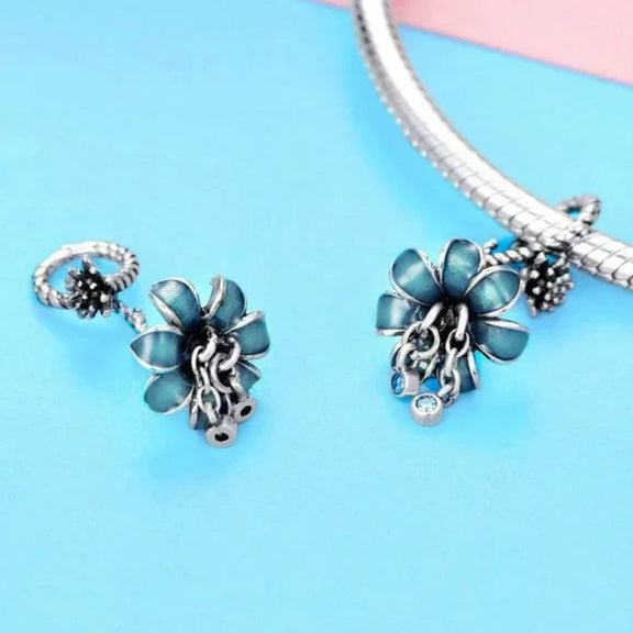 Lily Flower Charm - lily-flower charm fits Pandora bracelet Jewelry affordable